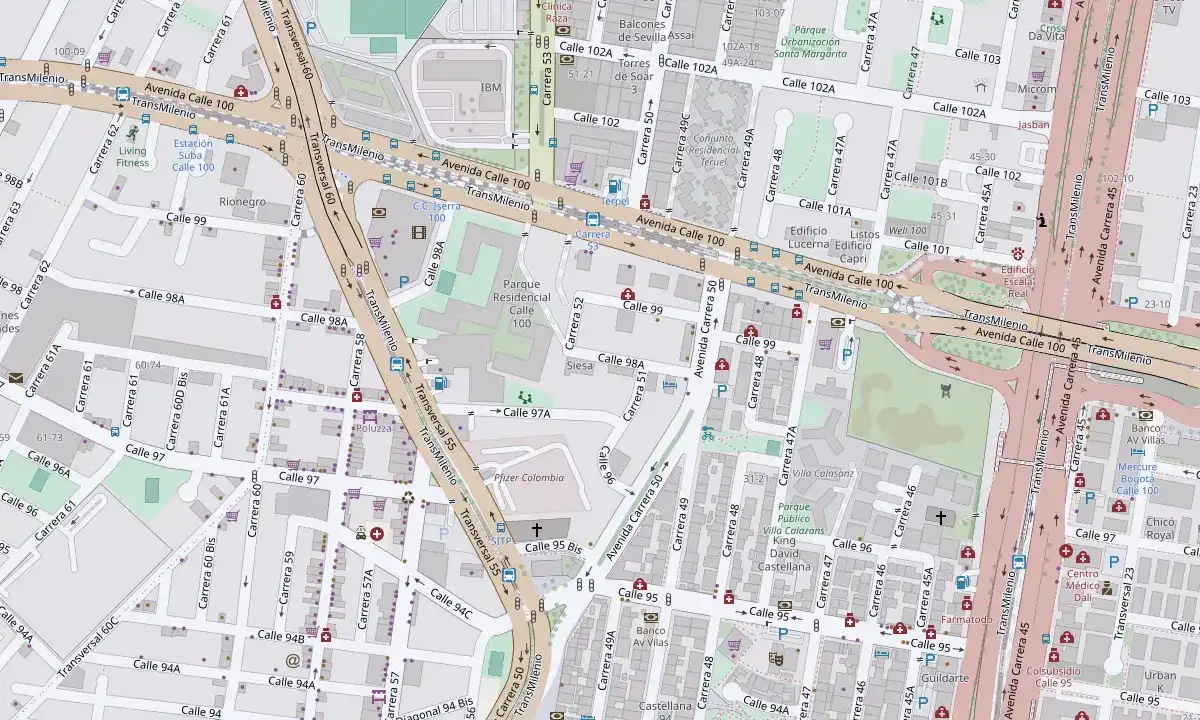 Map of the Eclosion IT office at Calle 98 A # 51-37, Oficina 302, Bogotá D.C., Colombia